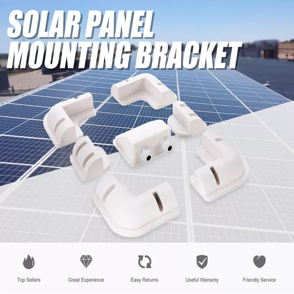 7PCS Solar Panel Mounting Brackets Kit Corner Caravan RV Boat Yacht Roof Mount