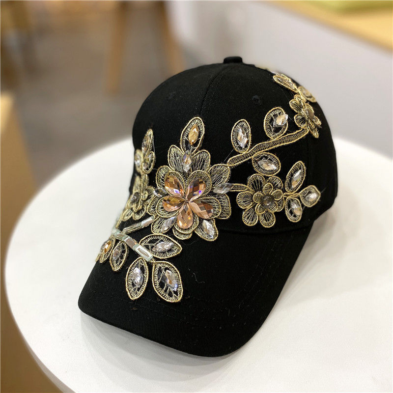 European And American Style Casual All-match Gold Silk Flower Cowboy Hat