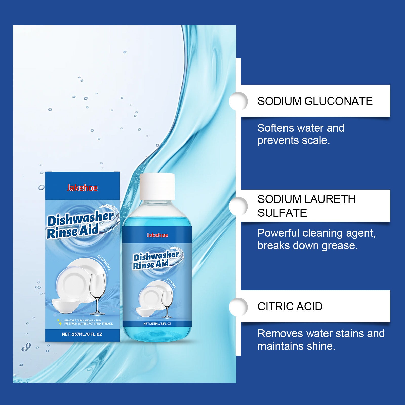 Household Dishwasher Cleaning Stain Removing Oil Plate Kitchenware Clean And Bright