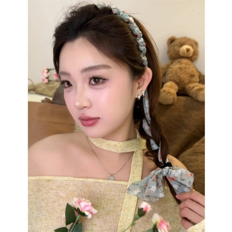 Bow Braided Hair Band For Women