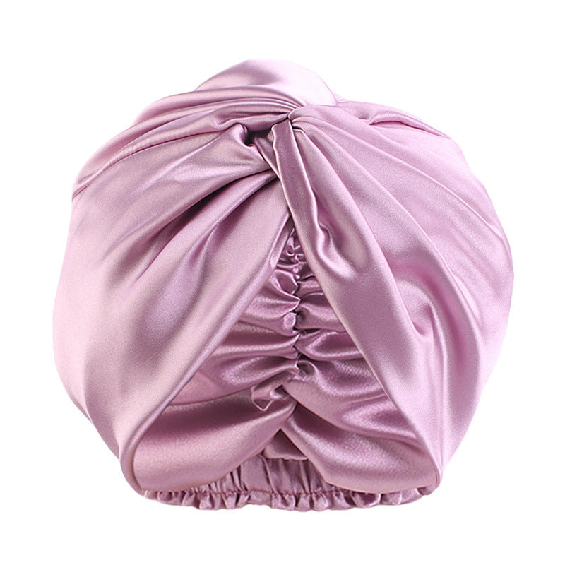 Artificial Silk Double-layer Cross Twist Nightcap