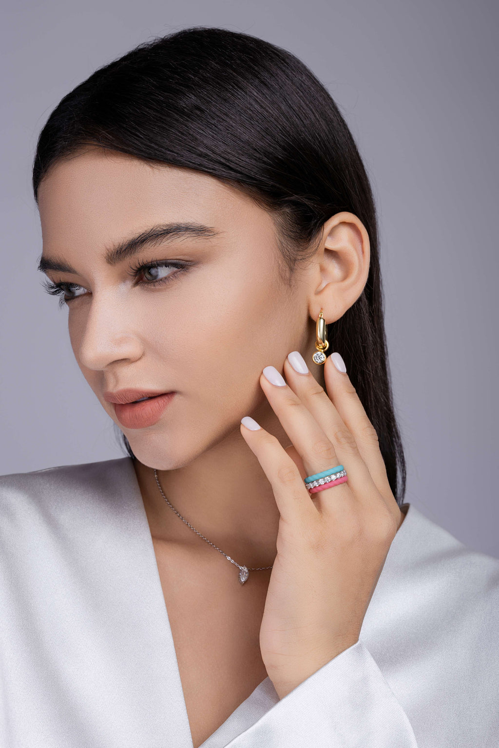 1Dreamy Halo - A Fashionable And Luxurious Jewelry Accessory Set With Moissanite S925 Sterling Silver And Platinum-plated Diamond Prohibit TikTok sales