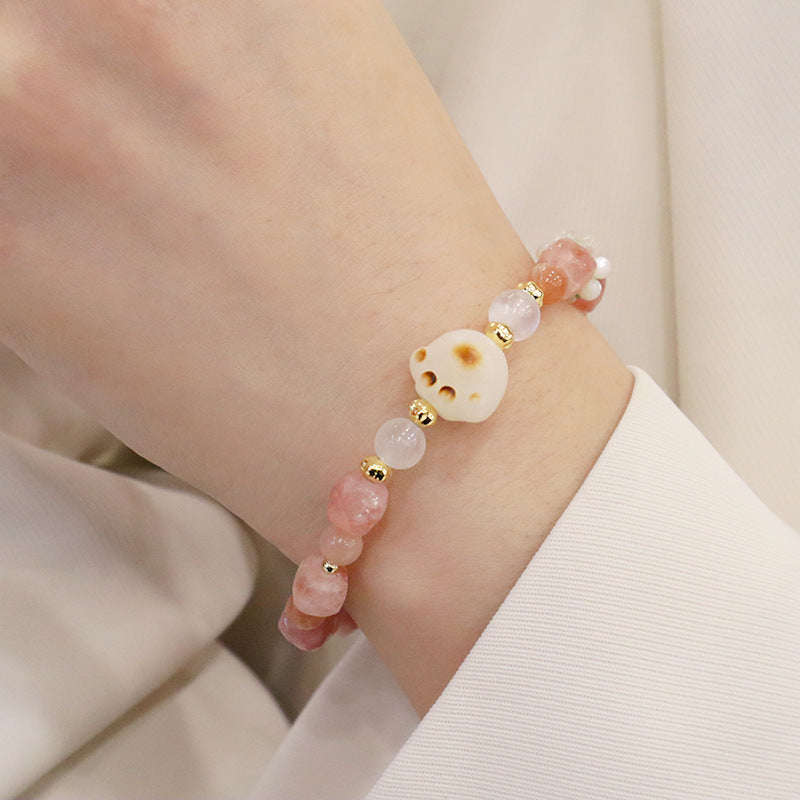 Natural Sunstone Crystal Bracelet Female Cut Surface Advanced