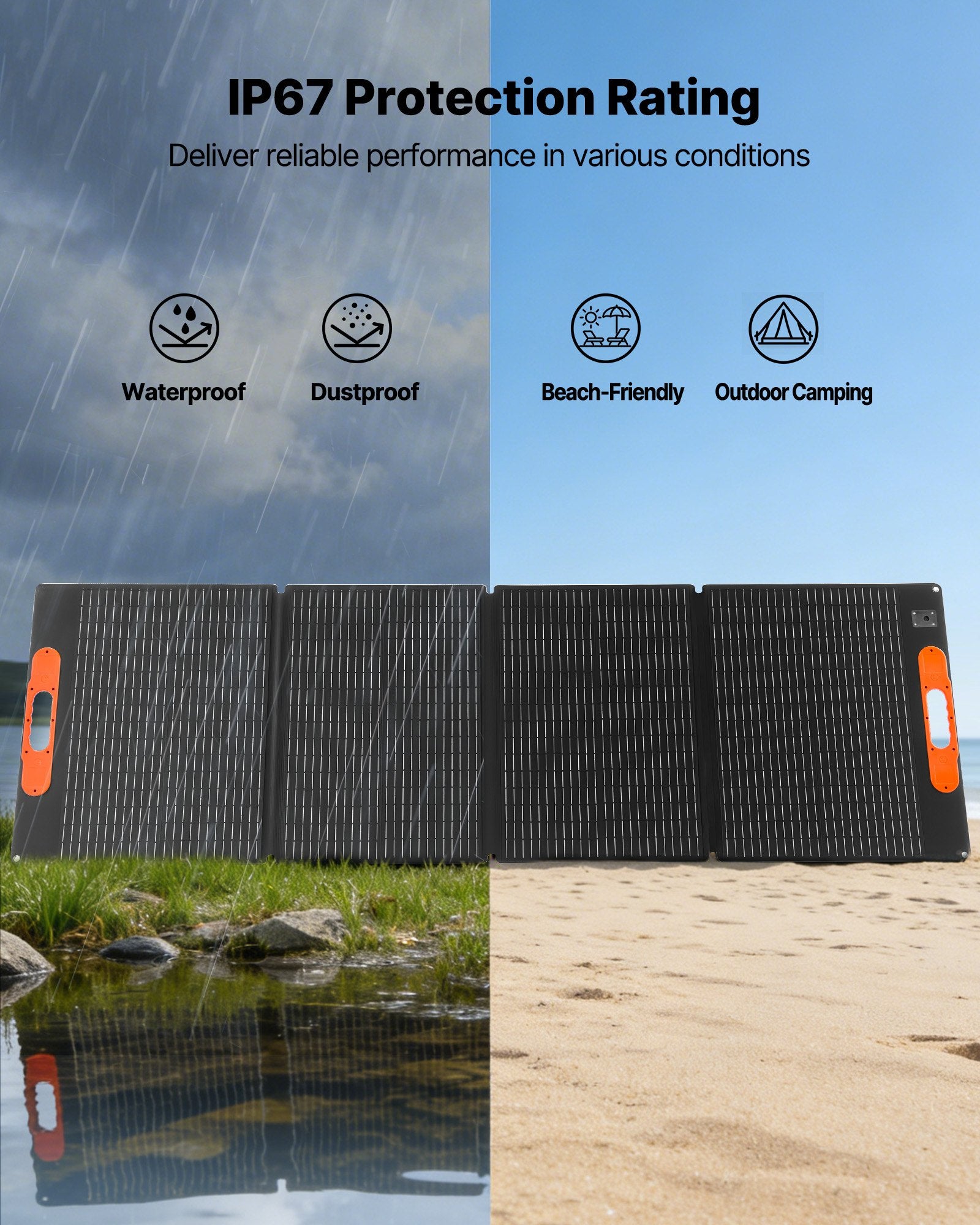 Portable Power Station, 2400W Portable Solar Generator With 200W Foldable Solar Panel, 2160Wh Expandable LiFePO4 Battery Backup With 10 Output Ports & Adjustable Input Power For Home Camping RV