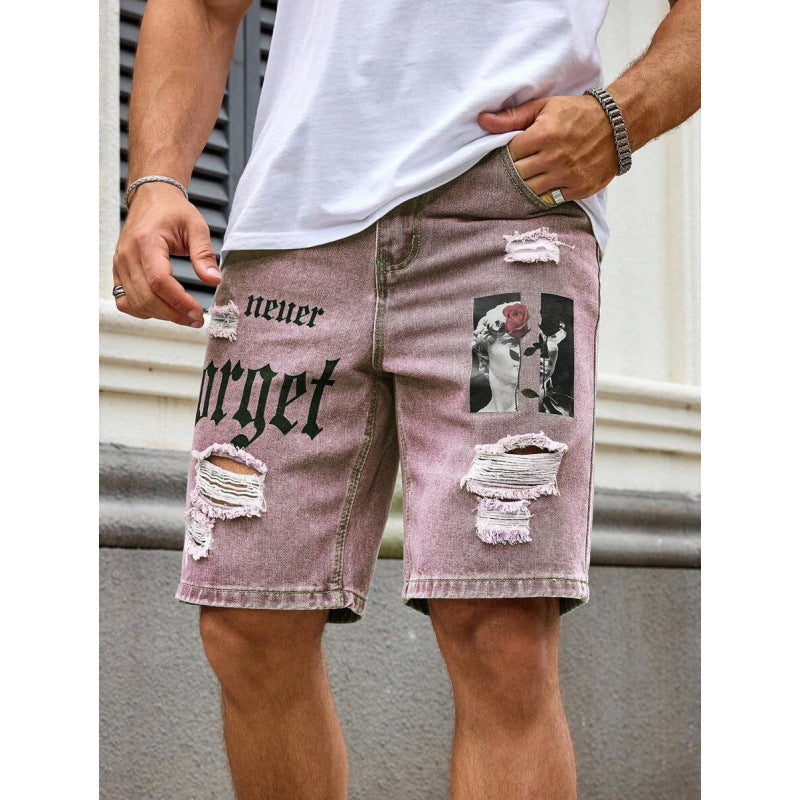 Men's Letter Printed Do The Old Cowboy Shorts