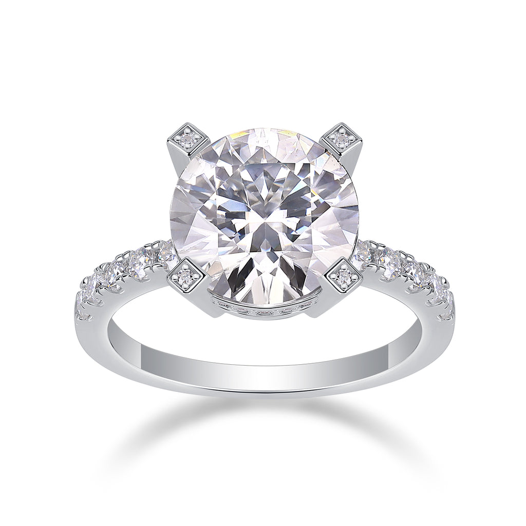 1Radiant - A Fashionable And Luxurious Jewelry Piece Set With 5-carat Moissanite S925 Sterling Silver And Platinum-plated Diamond Prohibit TikTok sales