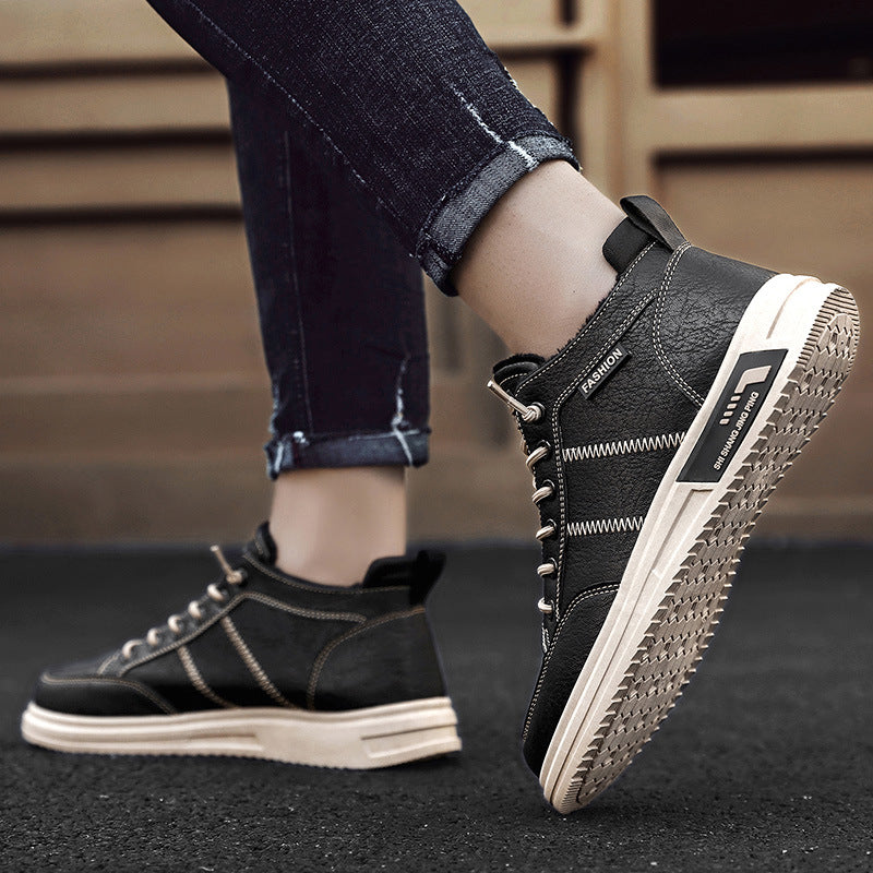 Men's Casual Cotton Shoes With Velvet Warm