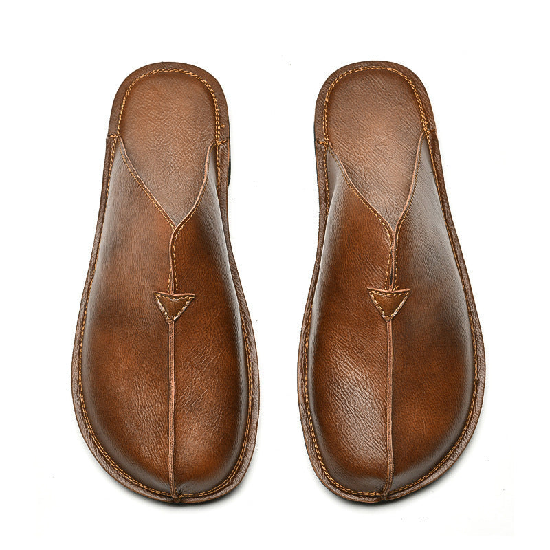 Men's Retro Easy Matching Lazy Flat Beach Slippers