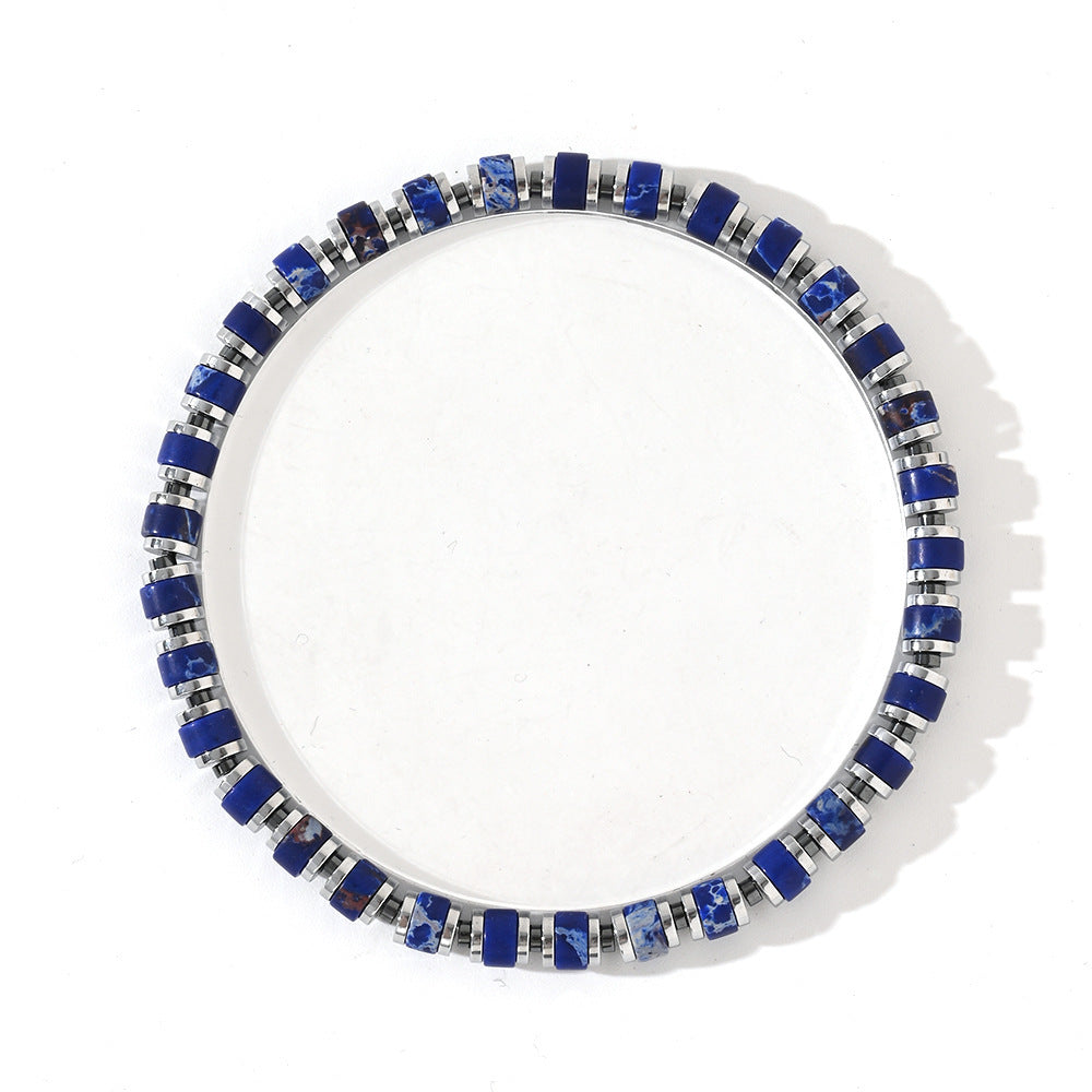 Natural Semi-precious Stone Beads String Men's Bracelet