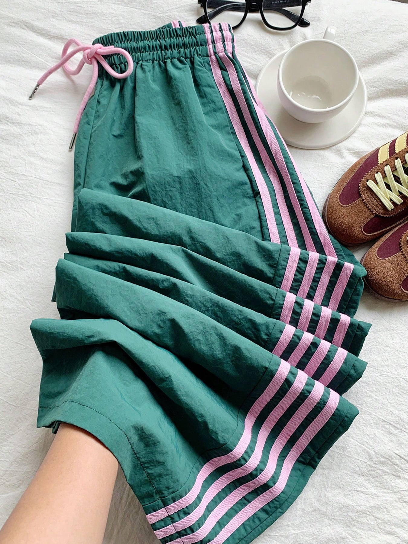 Side Pattern Elastic Waist Cross-border Casual Trousers