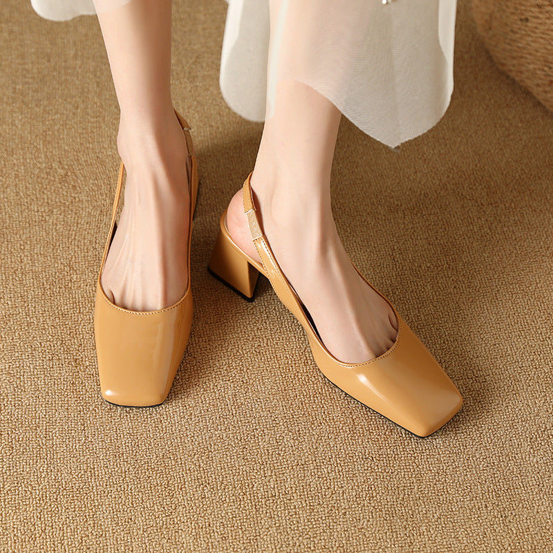 Women's Square Toe Fresh Slip-on Sandals