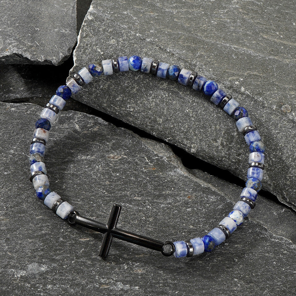 Natural Semi-precious Stone Beads String Men's Bracelet