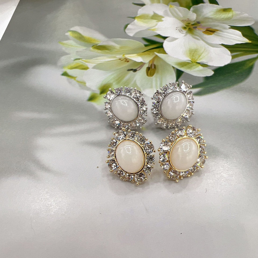 Trendy Fashion Commuter High-grade Affordable Luxury Style French Glass Cat Eye Earrings