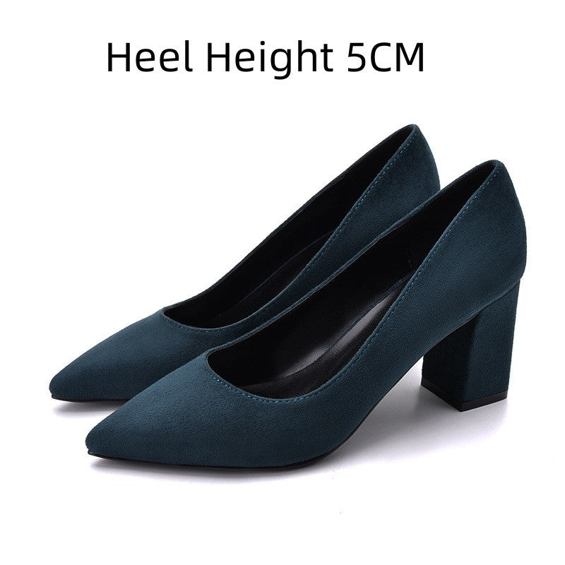 Comfortable All-matching Low-cut High Heels Women
