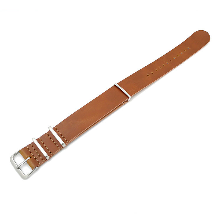 Strap Black Brown Black Brown Watch Accessories Zulu Poly Urethane Leather Strap