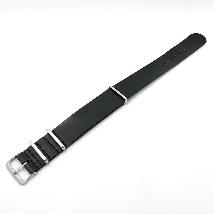 Strap Black Brown Black Brown Watch Accessories Zulu Poly Urethane Leather Strap