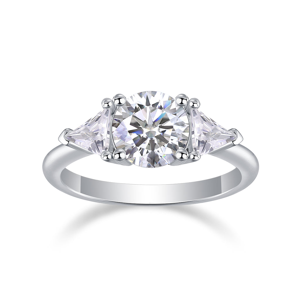 1Ocean Diamond - A Fashionable And Luxurious Jewelry Piece Set With 2-carat Moissanite S925 Sterling Silver And Platinum-plated Diamond Prohibit TikTok sales