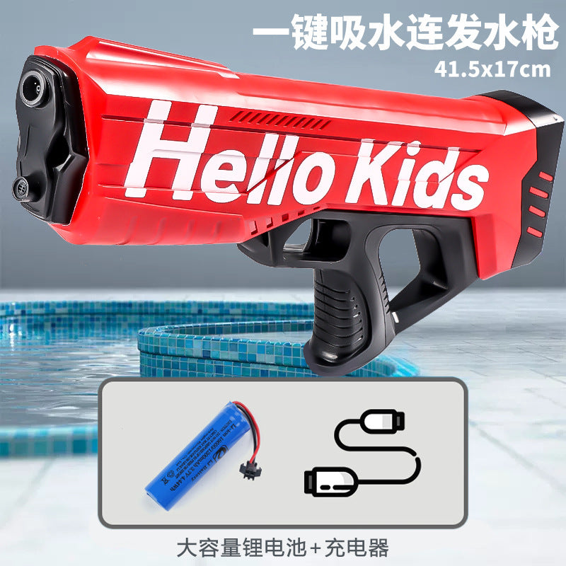 Children's Electric Continuous Hair Gun Toy One-click Water Absorption Can Be Launched