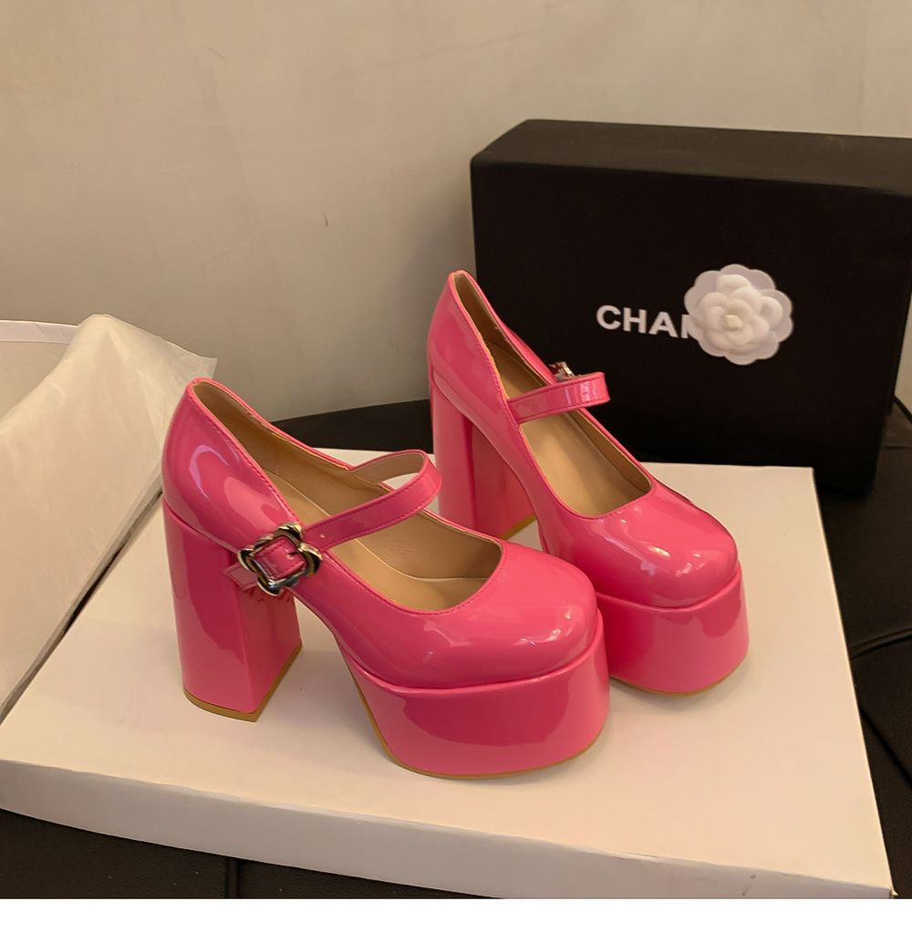 Waterproof Platform Thick Heel Thick Bottom Main Mary Jane Shoes