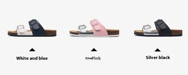 Maibulun Flat Cork Slippers Color Matching Ins Style Summer Beach Outdoor Home Sandals Couple Plus Size