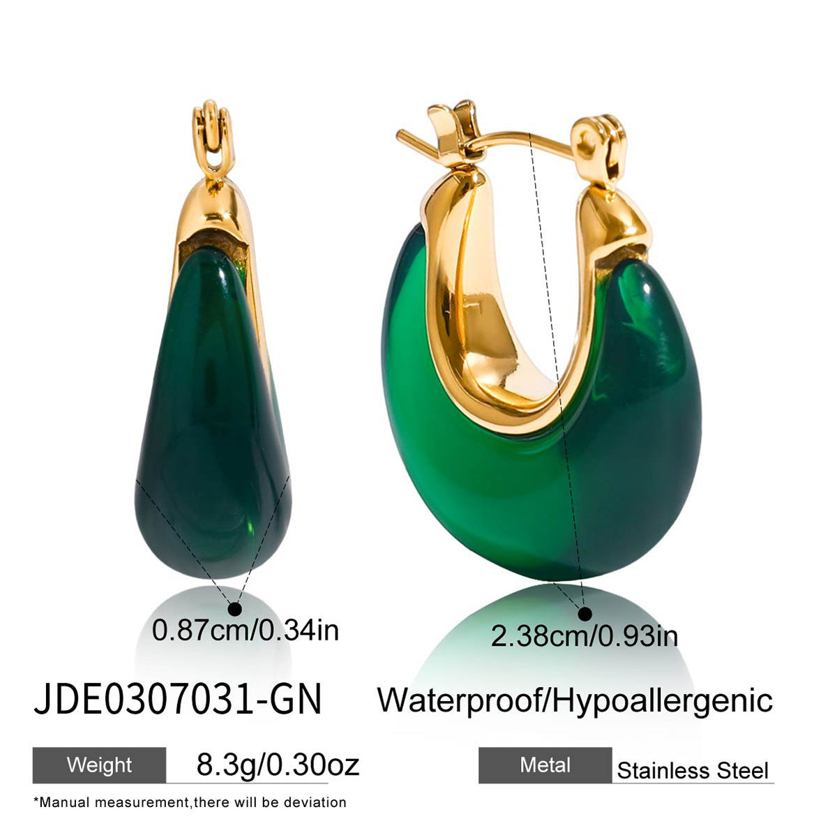 Light Luxury Stainless Steel Ear Clip Titanium Steel Ear Rings High-grade