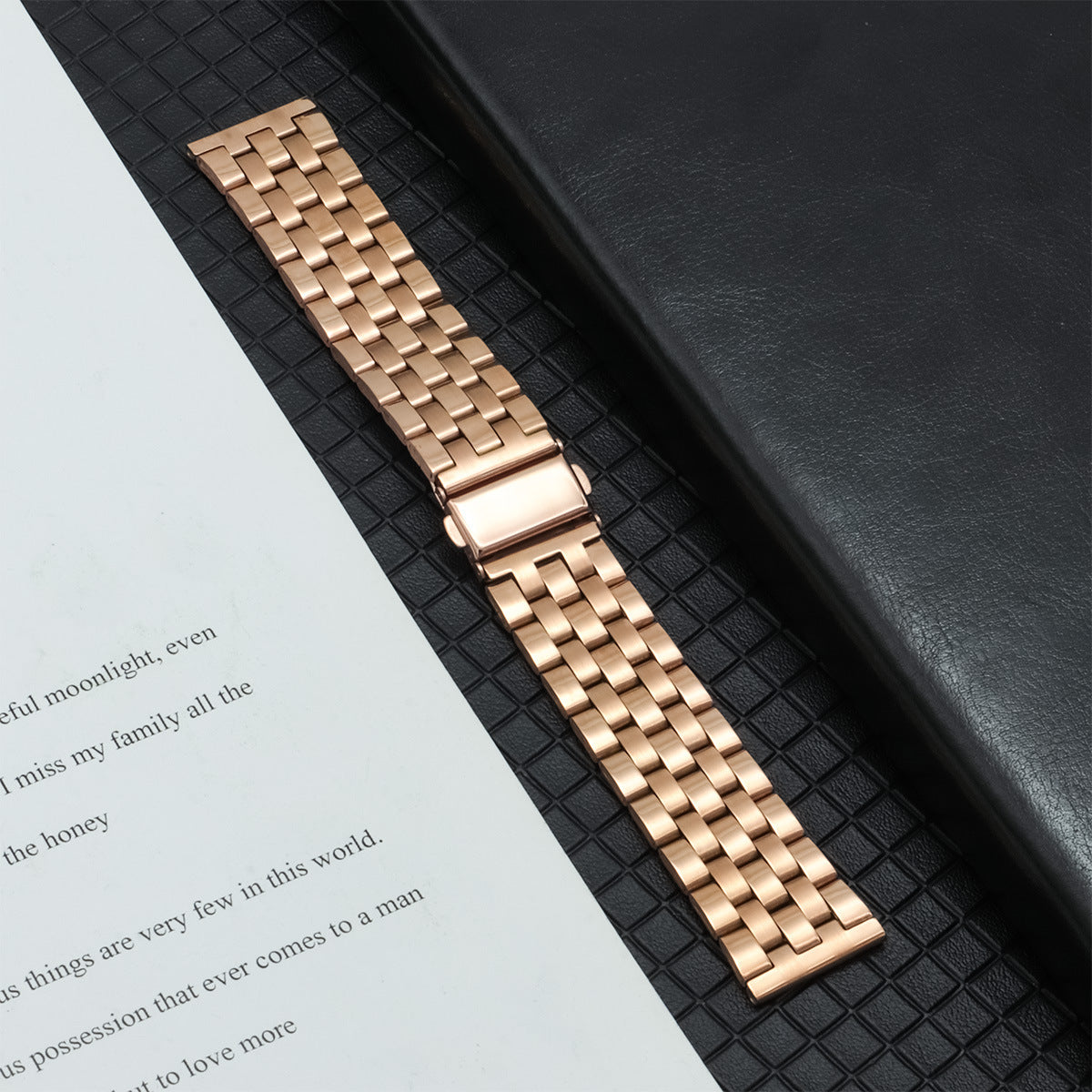 Colorful Five-bead Stainless Steel Strap