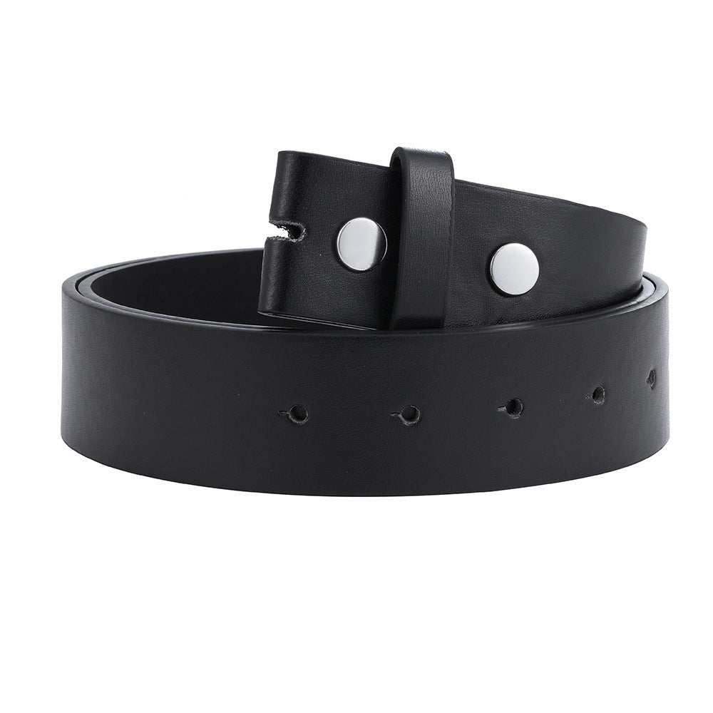 Fashion Buttonless Head Eyelet Men's Belt