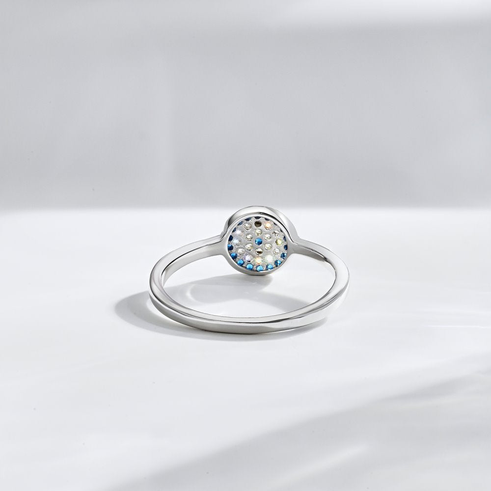 Women's Fashion S925 Sterling Silver Blue Eye Ring
