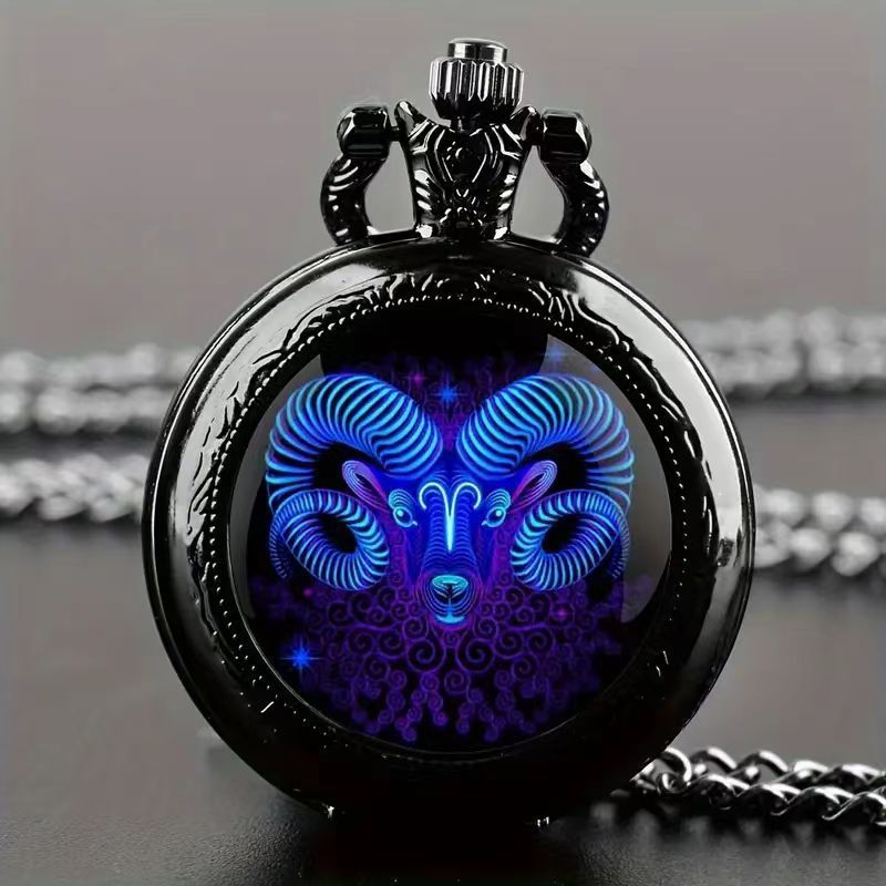Color Pattern Medium Pocket Watch For Men And Women