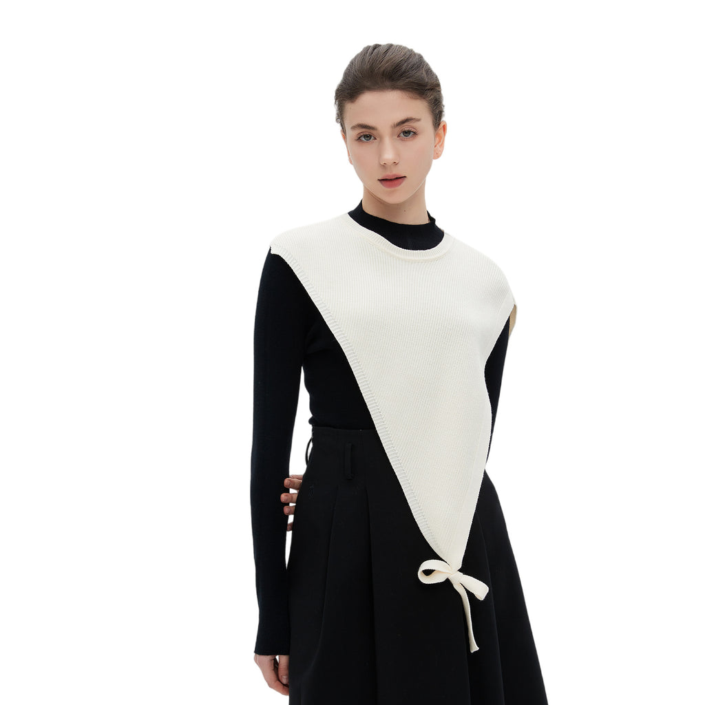 Thin Outer Match Shirt Short Sleeve Triangle Knitted Shawl