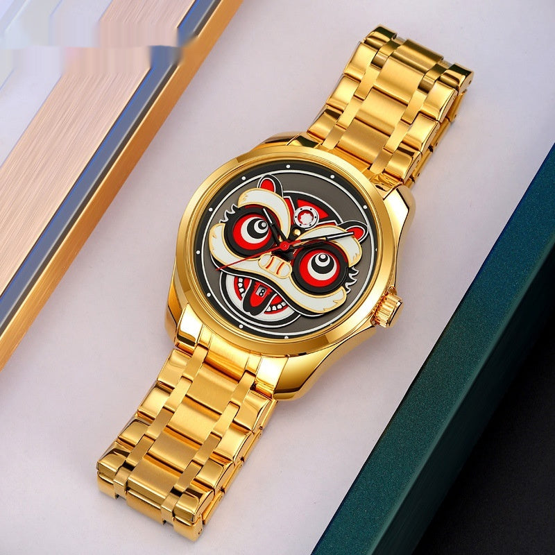 Personalized Creative Lion Head Luminous Watch Men
