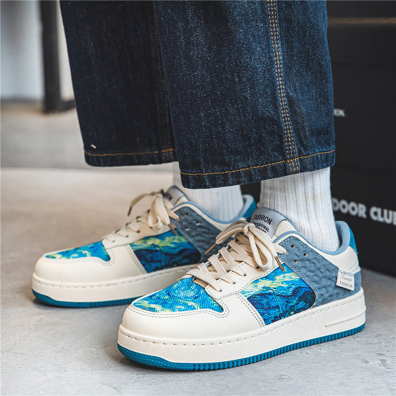 Men's Low-top Lace-up Casual Breathable Outdoor Sports Board Shoes