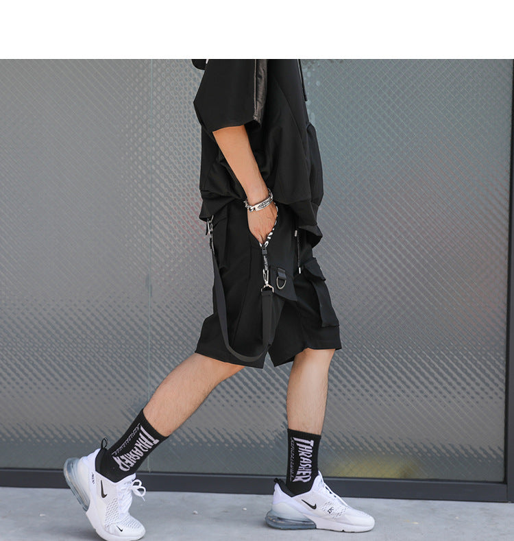 Men's casual loose hip hop overalls