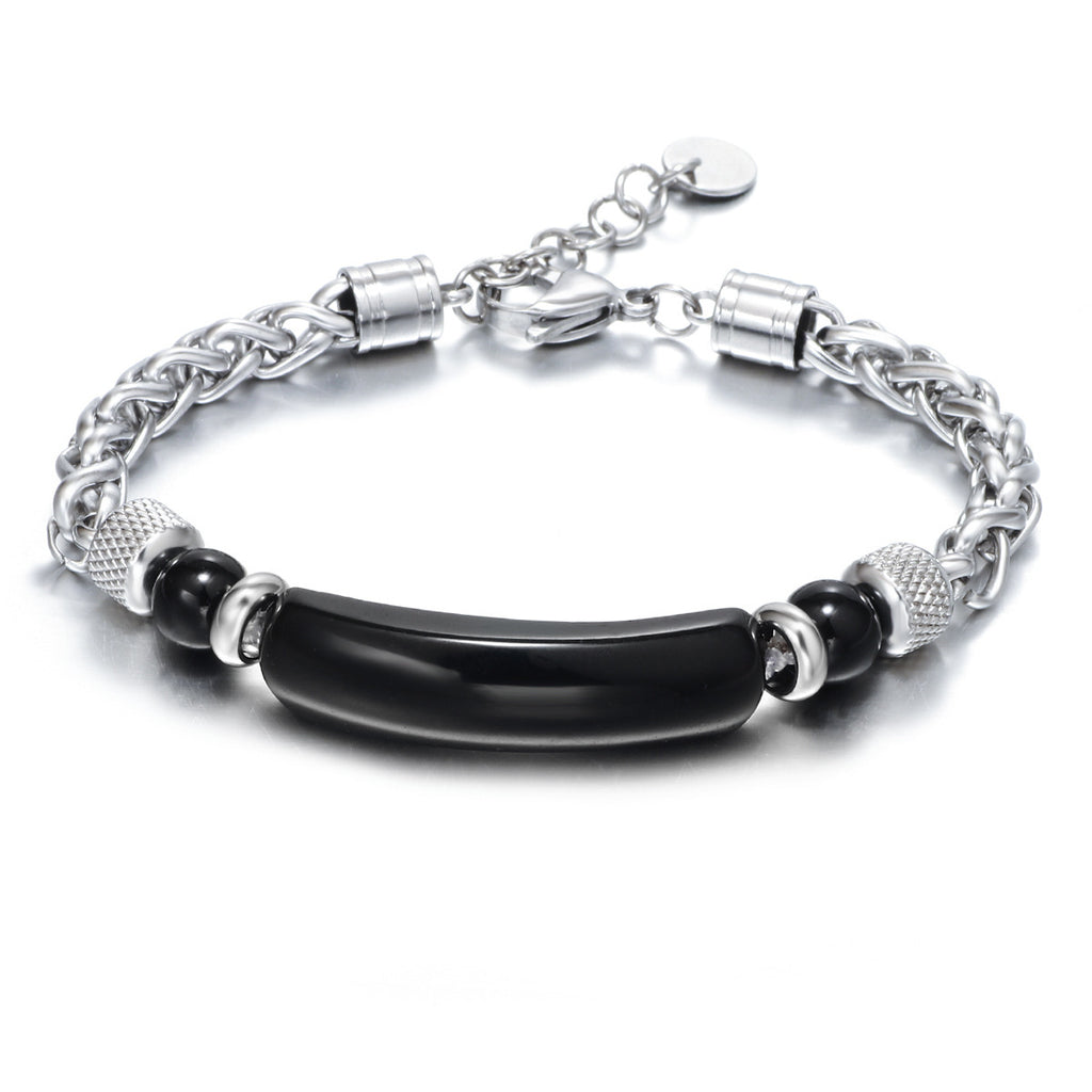 Natural Stone Bracelet Men's Chain Splicing Tiger Eye Stone