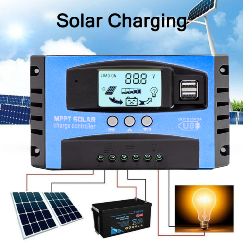 17.5X10X4.5 12V 24V Solar Panel Battery Regulator Charge Controller MPPT Auto Tracking