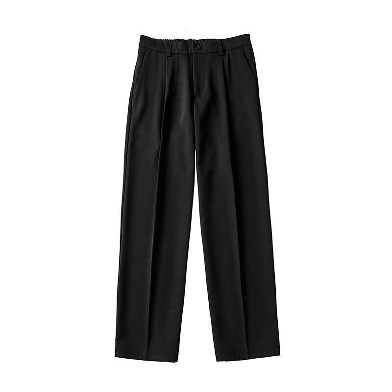 Black Straight Anti-wrinkle Suit Pants Thin Casual Trousers