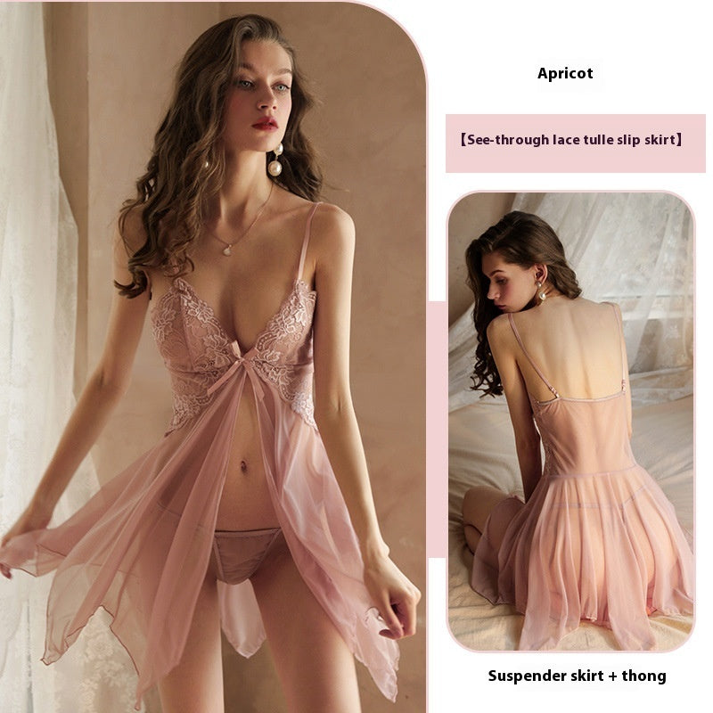 Women's Sleepwear Lace Transparent Suspender