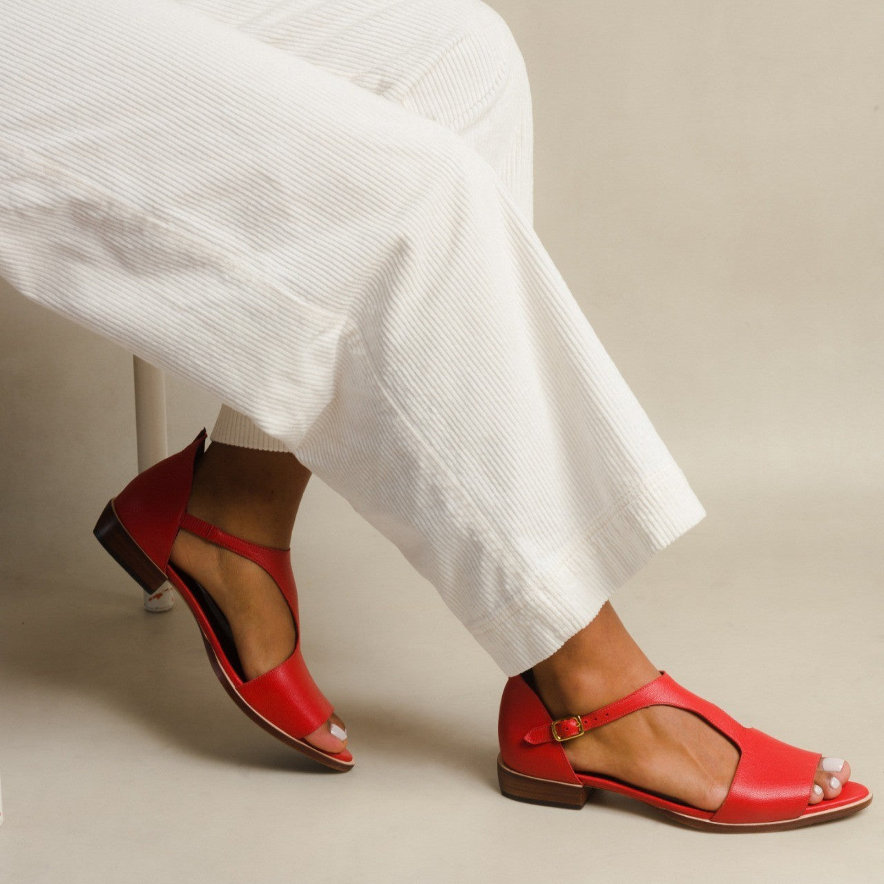 Summer Plus Size Square Buckle Sandals For Women