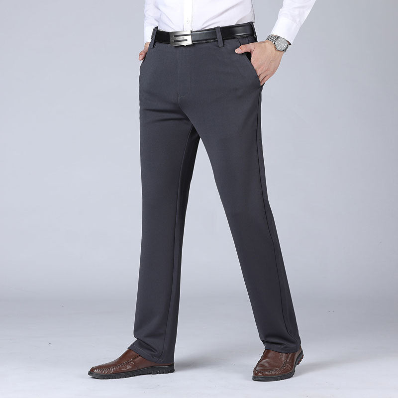 Autumn And Winter Thick High-elastic Fleece-lined Men's Pants