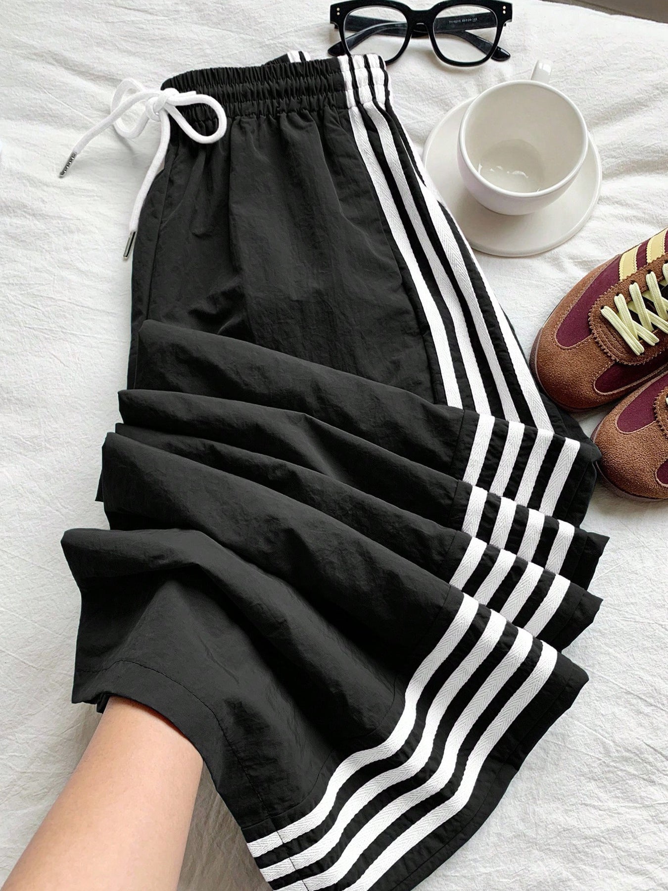 Side Pattern Elastic Waist Cross-border Casual Trousers