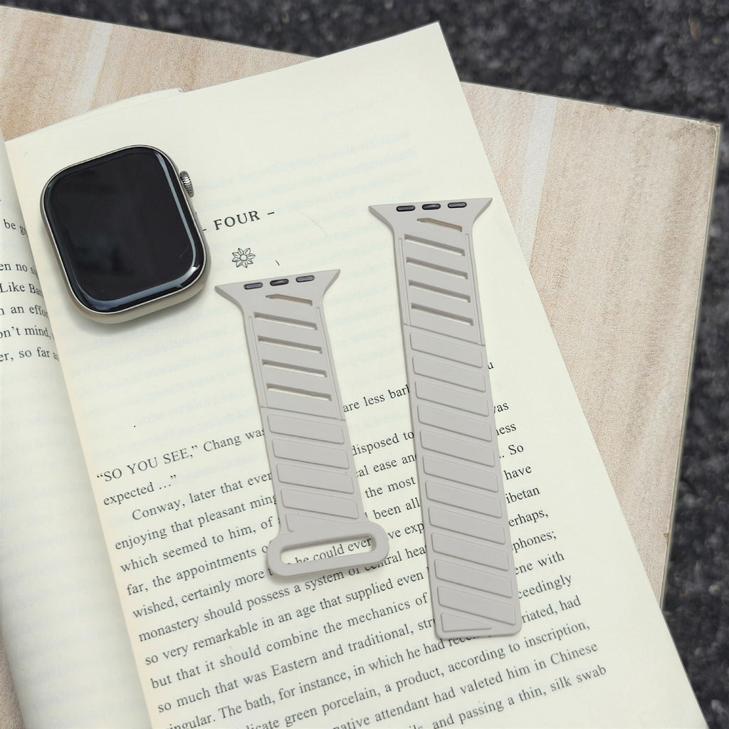 Applicable Twill Silicone Magnetic Watch Band