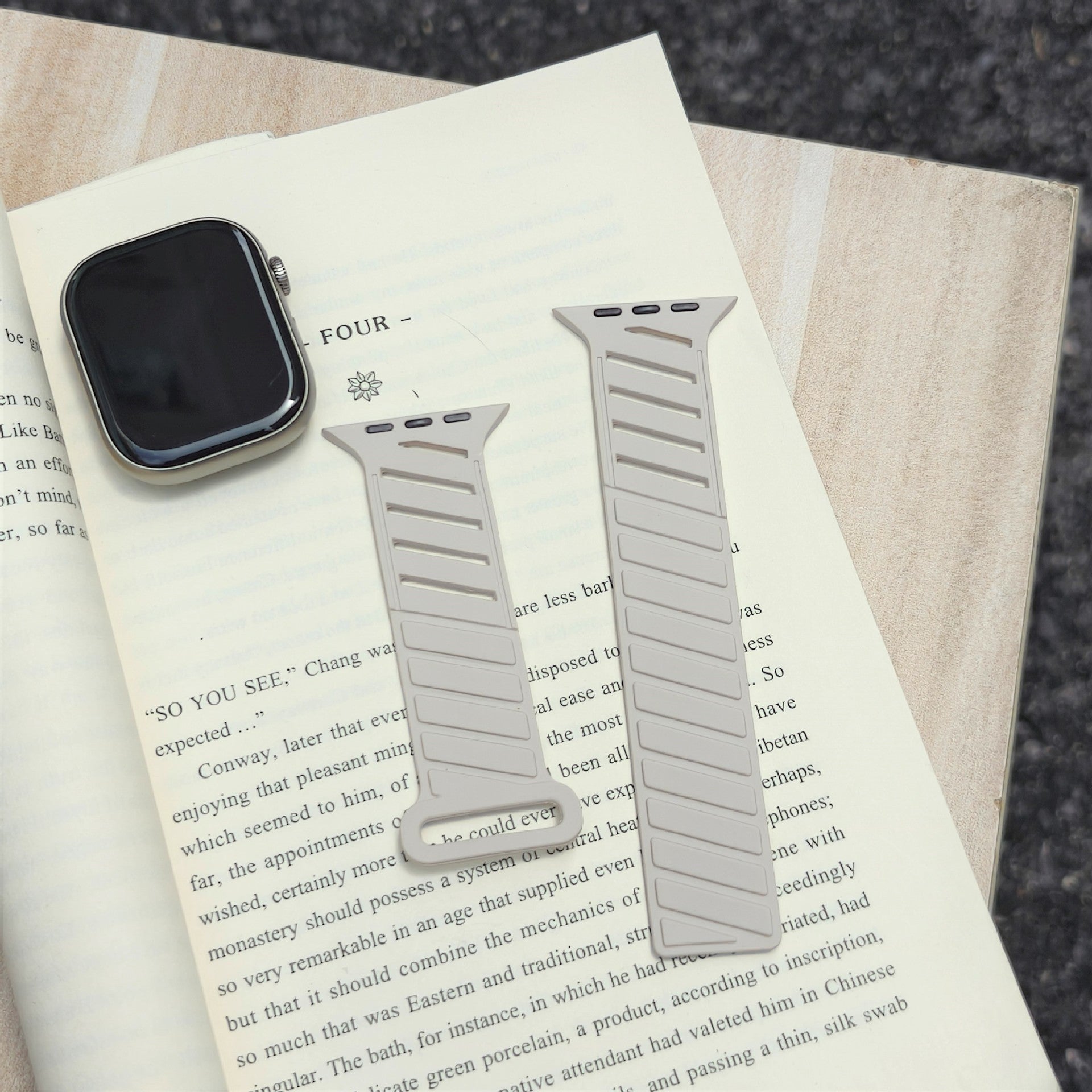 Applicable Twill Silicone Magnetic Watch Band