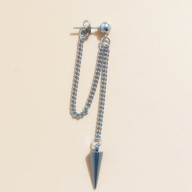 Chain Star Moon Peach Heart Sharp Cone Rhombus Earrings