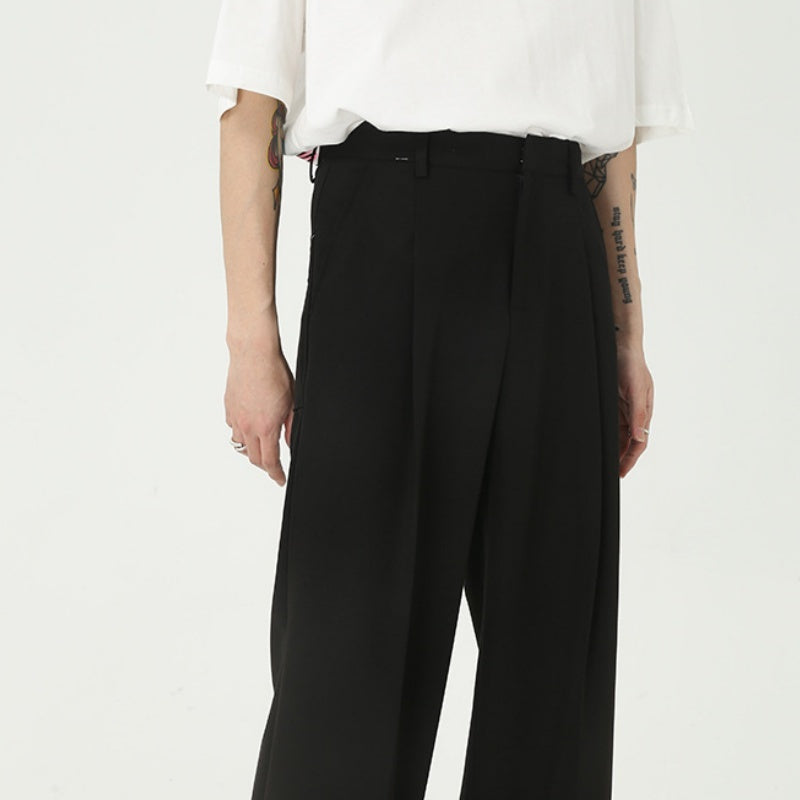 Trendy All-matching Straight Mid-waist Suit Pants For Men