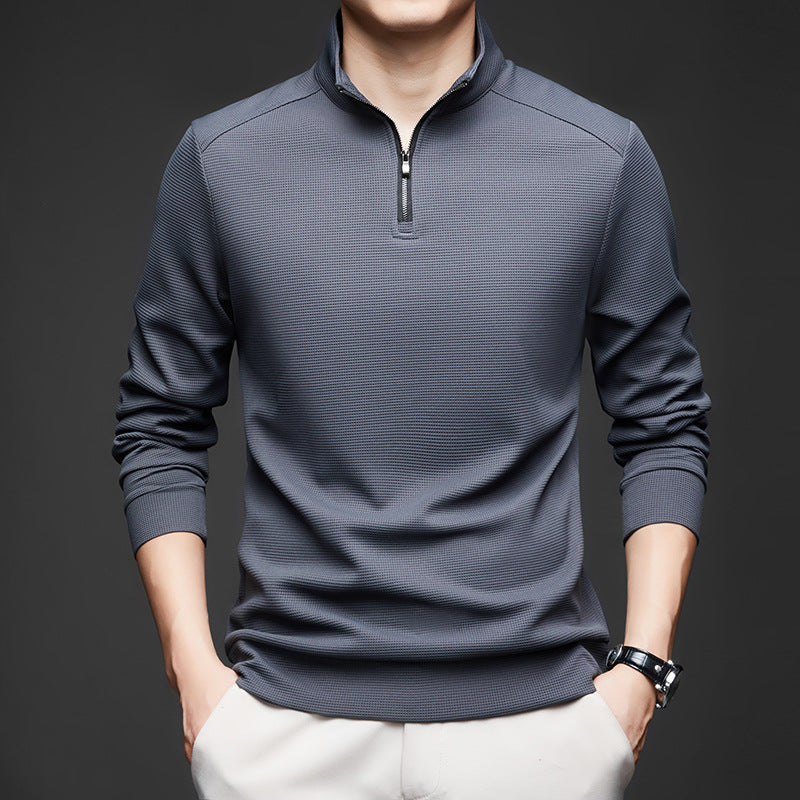 New Men's Sweater Lapel Long Sleeve