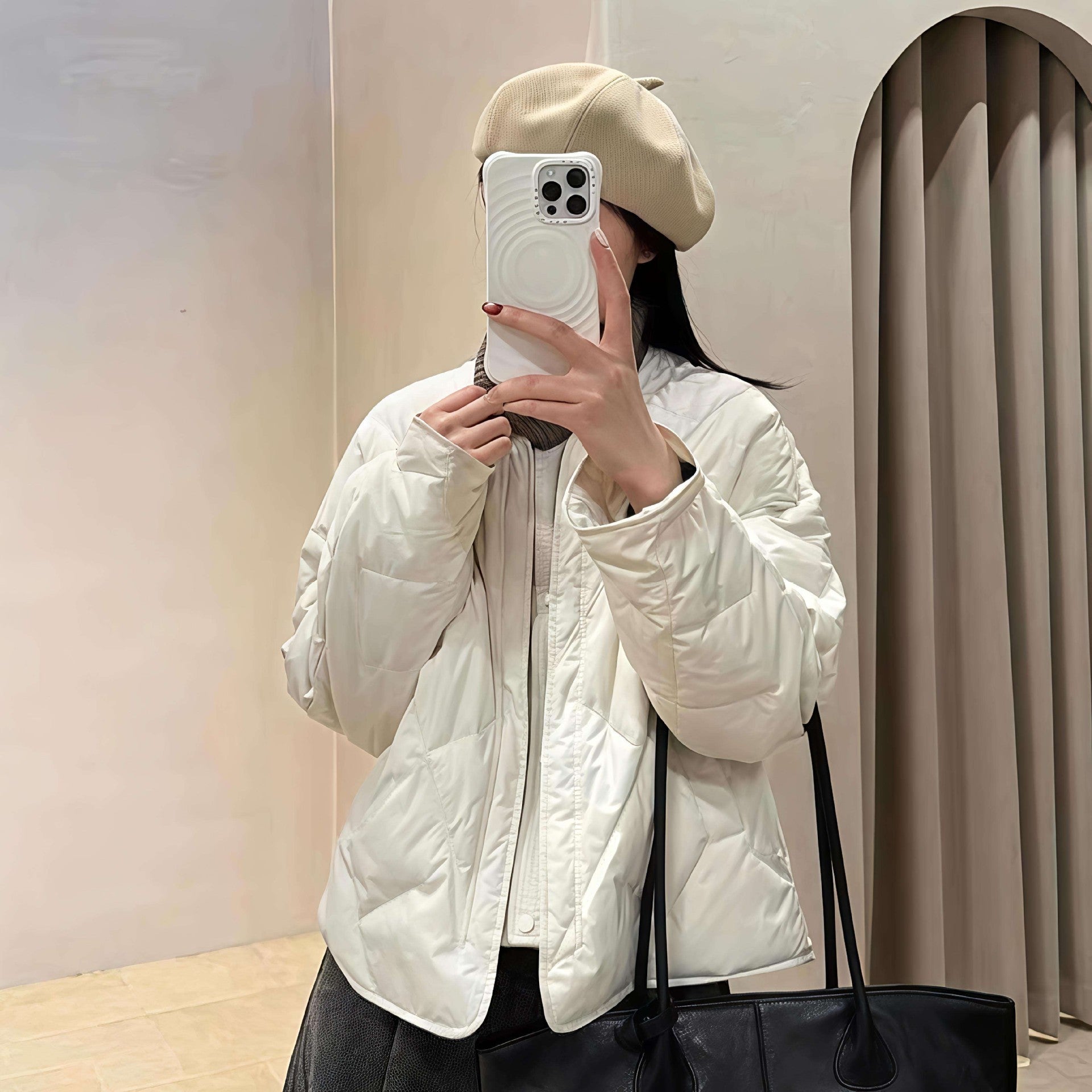 Winter New Quilted Short Puffer Jacket Lightweight Cotton Padded Coat For Women