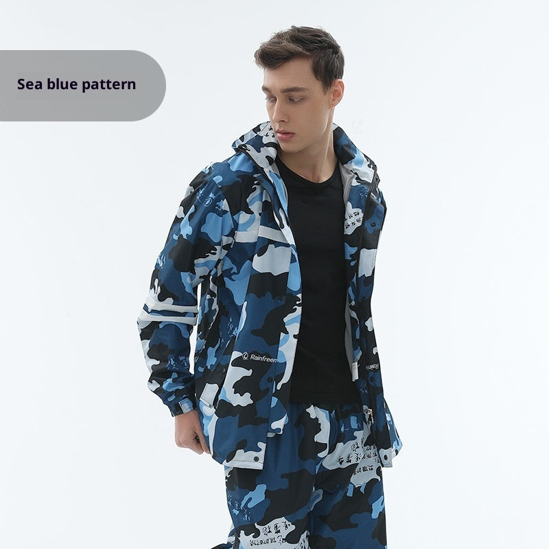 Raincoat Rain Pants Suit Outdoor Fashion Double-layer Split In Stock