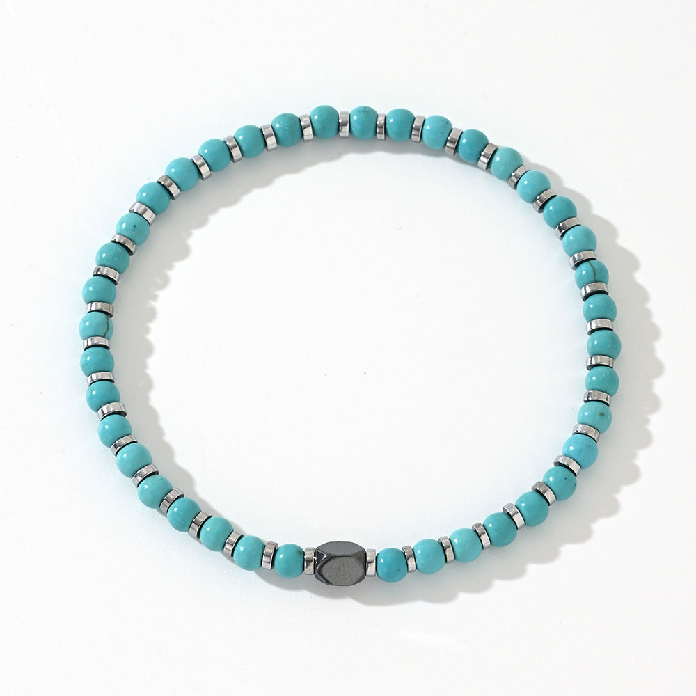 Natural Semi-precious Stone Beads String Men's Bracelet