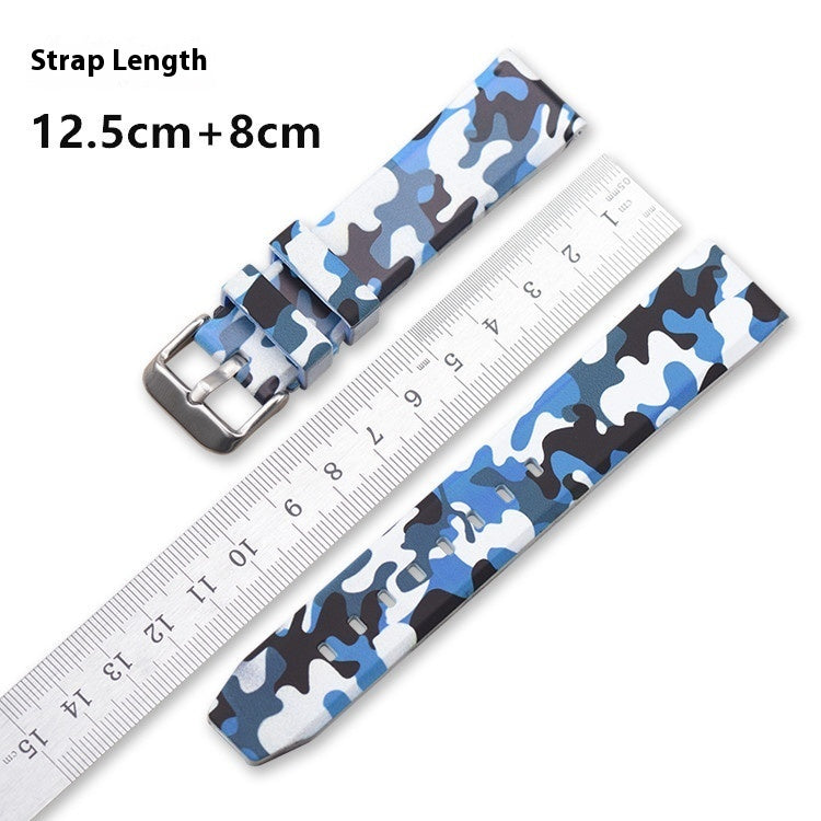 Camouflage Silicone Strap Flat Head Universal Accessories