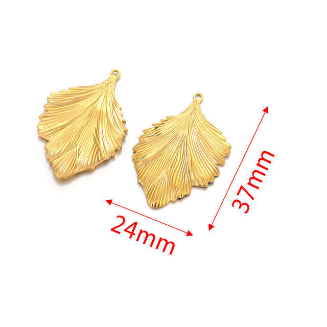 Stainless Steel Leaves Earring Ornament Accessories